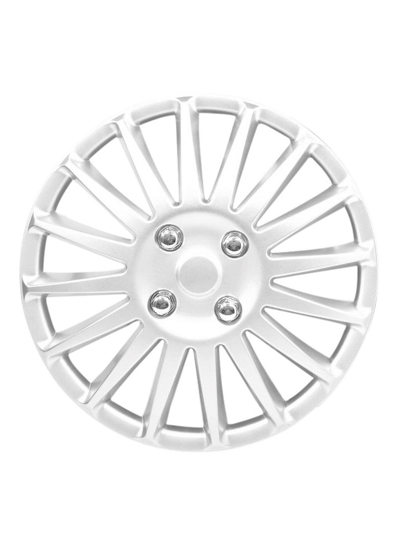 Generic Wheel Cover Kit 15 Inch Hubcaps Set of 4PC Automotive Wheel Cap with Universal Fit  Silver Colour High Quality  - Image 3
