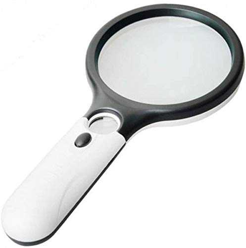 ZIVIK Magnifying Glass with 3 Led Light 3X & 45X Big Size Zoom Lenses for Seniors, Book and Newspaper Reading, Eyelash Extensions Magnifier Glass (Black and White) Size :-7.56 X 3.31 - Image 5