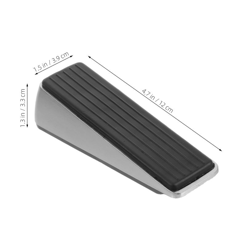 2 Pack Zinc Alloy Door Stop Wedge No Drill Floor Stopper For Home Security And Draft Protection - Image 3