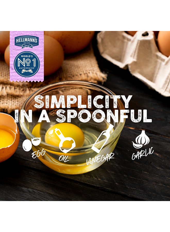 Hellmann's Flavoured Mayonnaise, Ideal as s dip, dressing or spread, Garlic, 100% recycled plastic bottle, 235g - Image 4