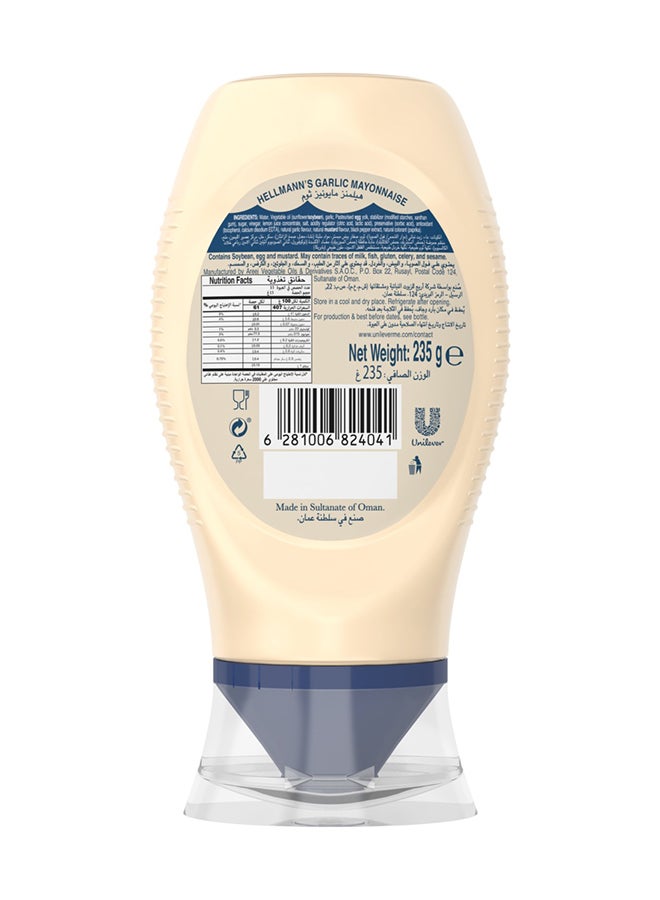 Hellmann's Flavoured Mayonnaise, Ideal as s dip, dressing or spread, Garlic, 100% recycled plastic bottle, 235g - Image 2