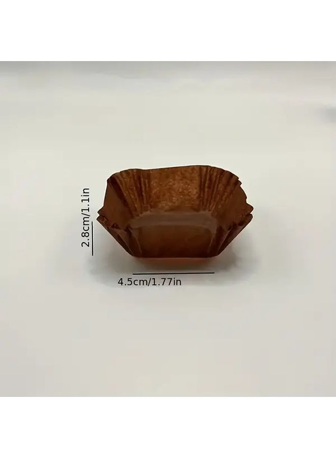 Golden Square Foil Cupcake Cups 100Pcs Waterproof Baking For Holidays Parties - Image 3