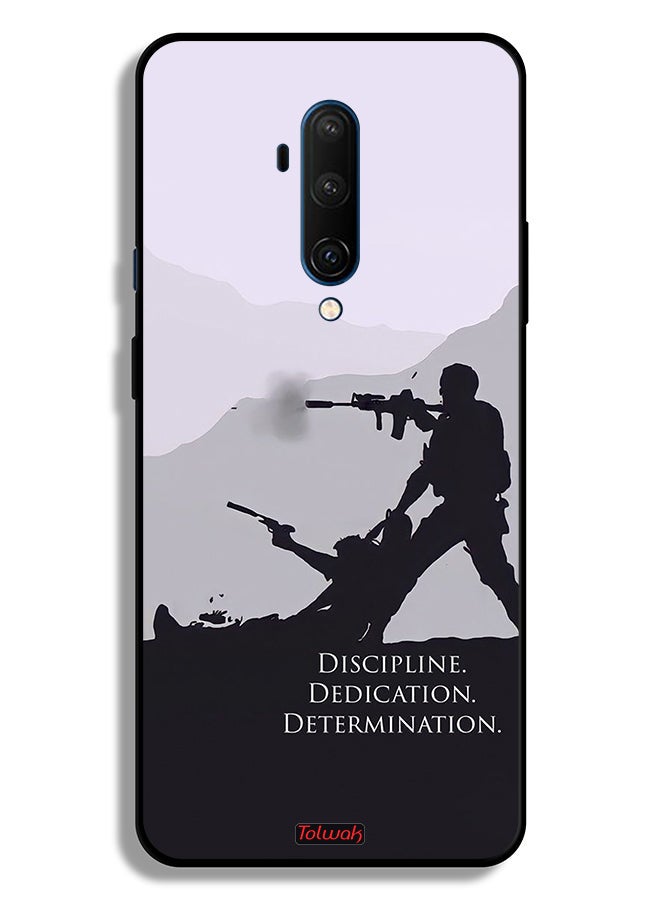 Tolwak OnePlus 7T Pro Protective Case Cover Discipline Dedication Determination - Image 2