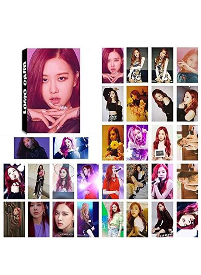 Cool Baby COOLBABY 30Pcs Kpop BLACKPINK Rose Lomo Cards Collective Postcard Set