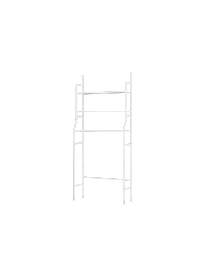 3 Shelf Bathroom Organizer Toilet Rack with Over The-Toilet Shelf Space Saver Toilet Paper Holder Easy Assembly Corner Freestanding Laundry Shelves Adjustable Height Towels Plants Books (White)  - Image 2