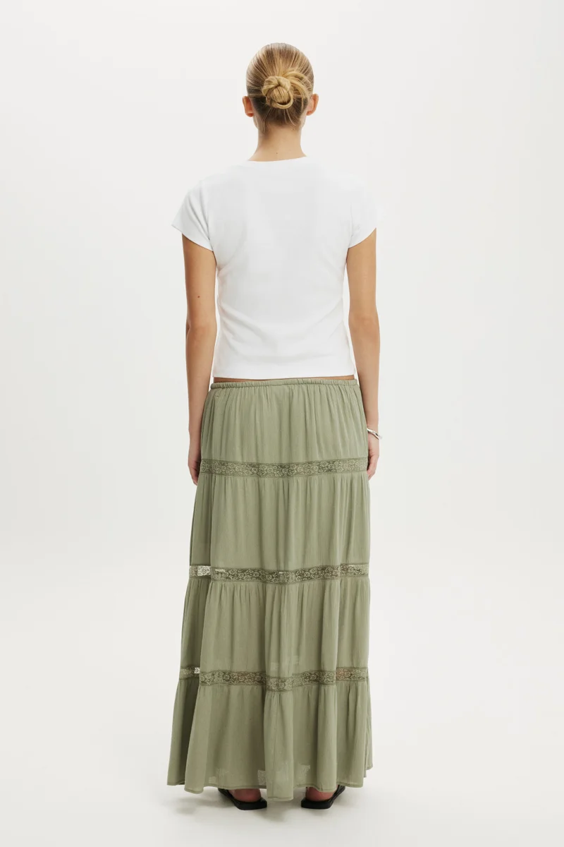 Cotton On  Haven Multi Tiered Maxi Skirt for Women | Best Price UAE