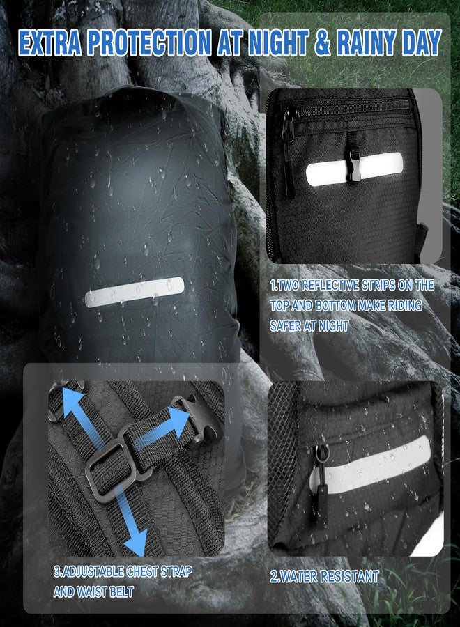 Zavothy Hydration Backpack with 3L Water Bladder Small Hiking Water Backpack Lightweight Hydration Pack Insulated Daypack for Hiking Cycling Running Climbing Camping Black - Image 4