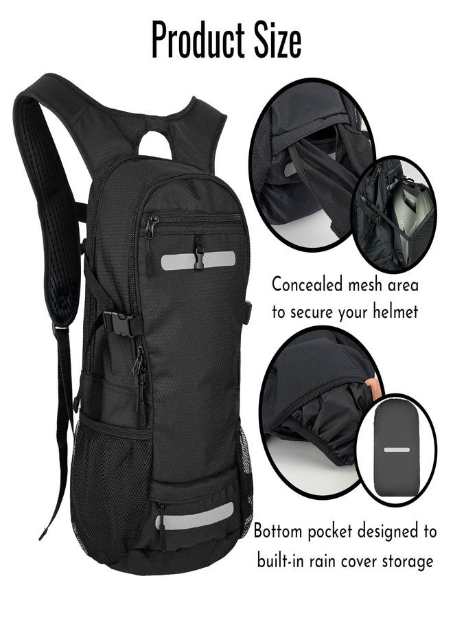 Zavothy Hydration Backpack with 3L Water Bladder Small Hiking Water Backpack Lightweight Hydration Pack Insulated Daypack for Hiking Cycling Running Climbing Camping Black - Image 2