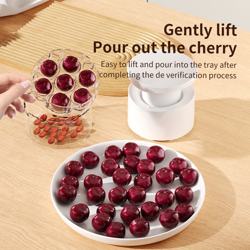 7-Hole Press-Type Cherry Pitter, Kitchen Corer Tool - Image 4