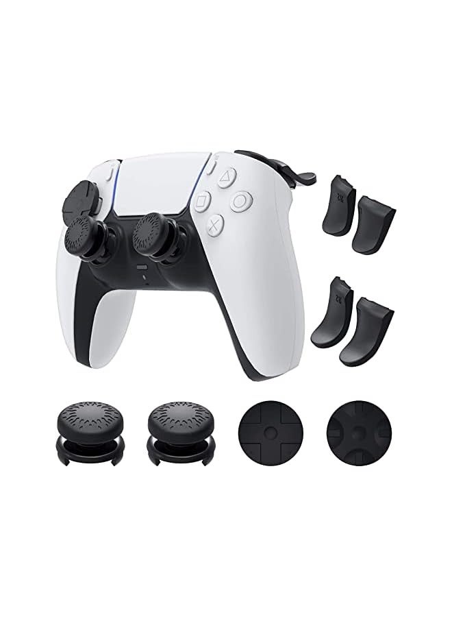 بروماس مجموعة أدوات الملحقات المتوافقة مع وحدة التحكم DualSense، عصا التحكم بمقابض الإبهام + موسع الزناد L2 R2 + وحدة التحكم بزر D-pad، قطع بديلة مضادة للانزلاق - Image 1