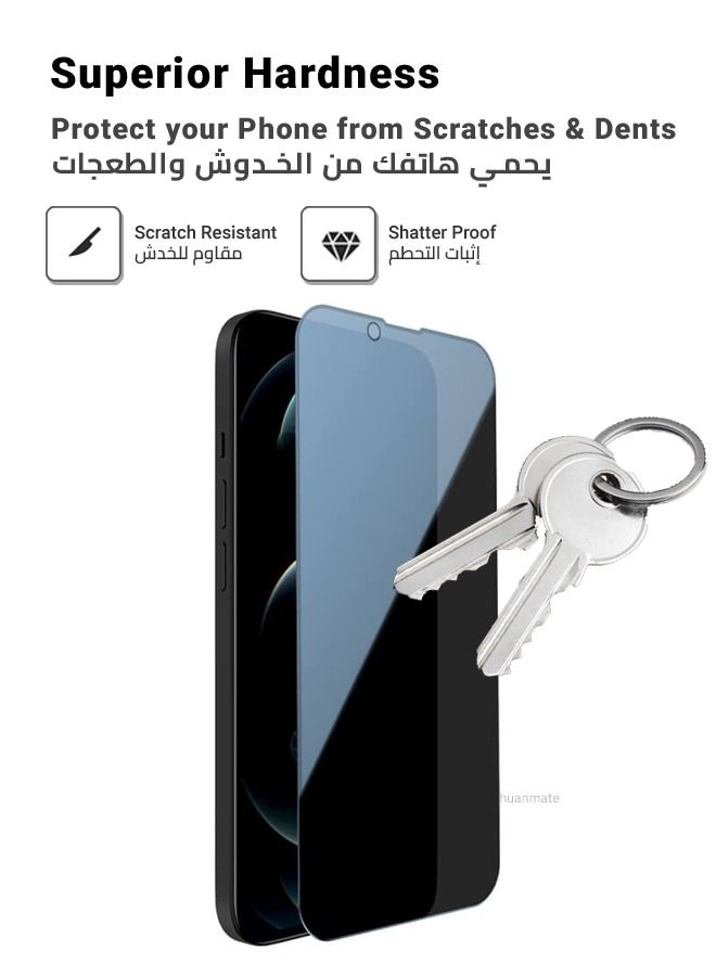 huanmate Premium Privacy Screen Protector For Apple iPhone 14 Pro Max Black - Image 4