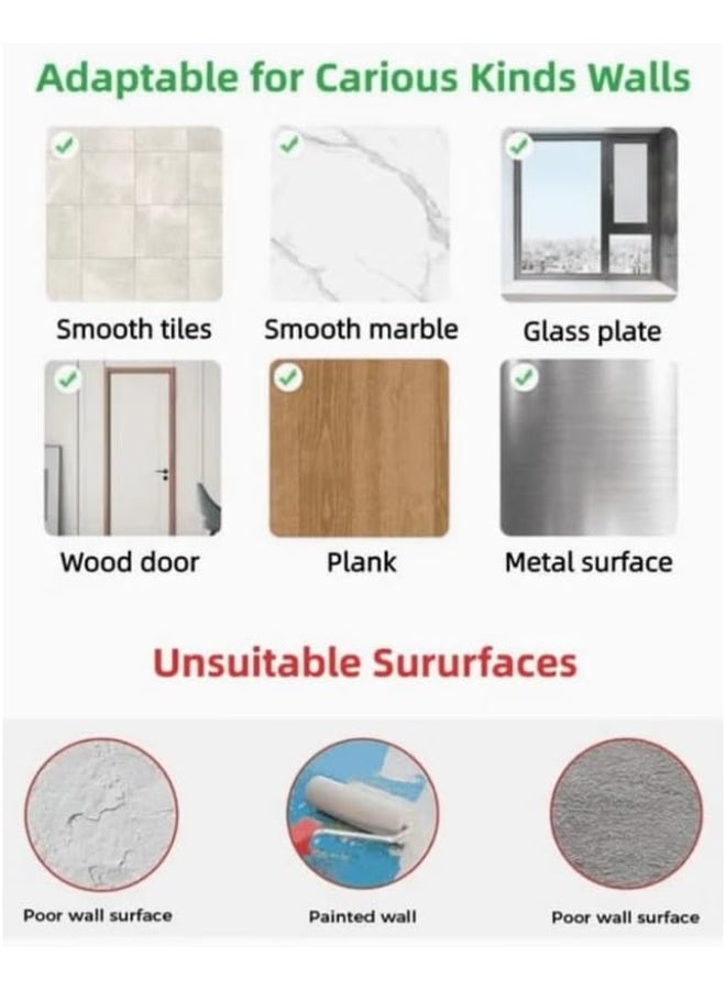 قطعتين صندوق تخزين جهاز التحكم مثبت على الحائط متعدد الاغراض لريموت كنترول , جوال للمنزل والمكتب والمدرسة - أبيض - Image 4