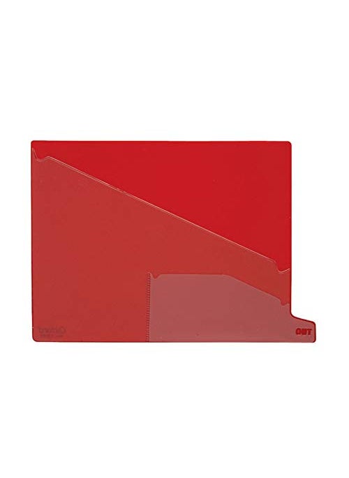 Pendaflex Pendaflex 13561 End Tab Vinyl Outguides, Bottom Tab Printed Out, 2 Pockets, Letter, Red, 25/Bx  - Image 2