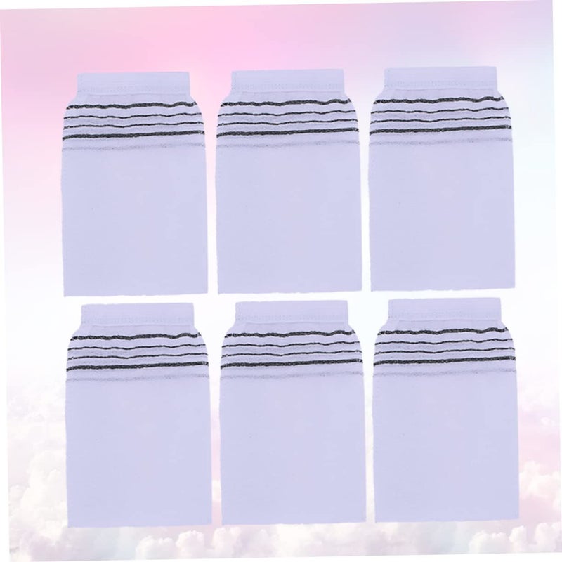 Exfoliating Bath Gloves Coarse Texture Soft Comfortable Sauna Home Use White 10Pcs - Image 4