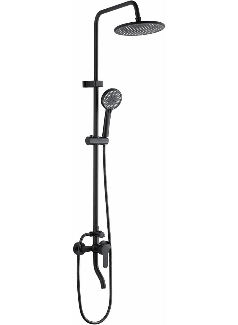AFN Modern Rain Shower System with Handheld Sprayer, Adjustable Height Shower Column, High Pressure Rainfall Head, Wall Mounted Bathroom Fixture, Dual Function Shower Set for Home Upgrade - Image 1