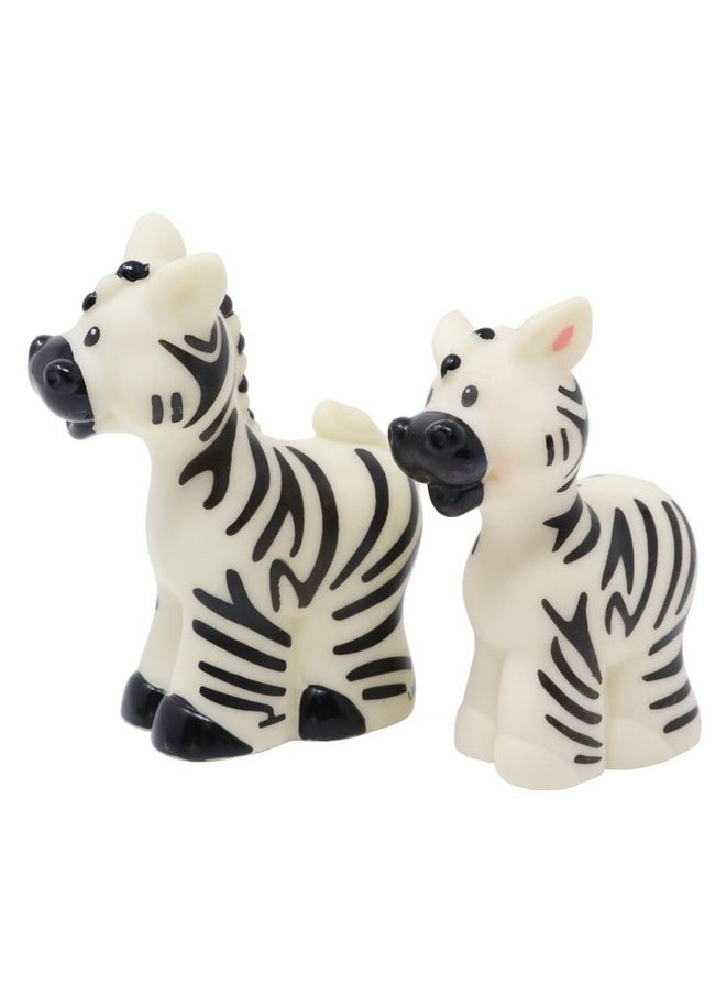 Little People Little People Replacement Part for Fisher-Price Zoo and Safari Dollhouse Toddler Figure Playset - Replacement Pair of Male and Female Zebras, White  - Image 2