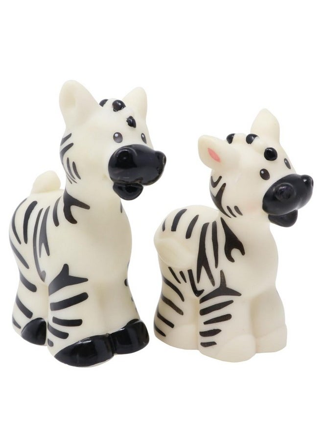 Little People Little People Replacement Part for Fisher-Price Zoo and Safari Dollhouse Toddler Figure Playset - Replacement Pair of Male and Female Zebras, White  - Image 5