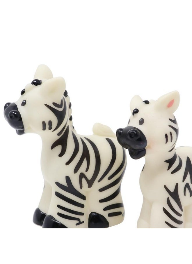 Little People Little People Replacement Part for Fisher-Price Zoo and Safari Dollhouse Toddler Figure Playset - Replacement Pair of Male and Female Zebras, White  - Image 3