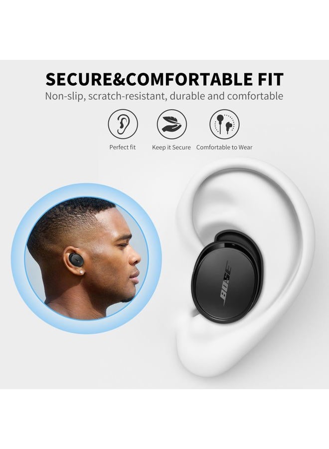 TUDIOW [3 Pairs] Ear Tips Covers for New Bose QuietComfort Earbuds, Sport Anti-Slip EarTips Silicone Anti Scratches Replacement Ear Covers Earbuds Accessories (S/M/L) (Black) - Image 5