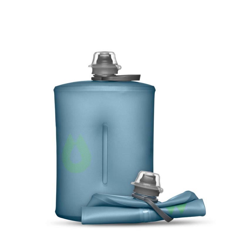 HydraPak Stow Collapsible Water Bottle â€“ 1L â€“ Ultralight, Leak-Proof, BPA-Free, Filter Compatible Travel & Hiking Flask - Tahoe Blue - Image 1