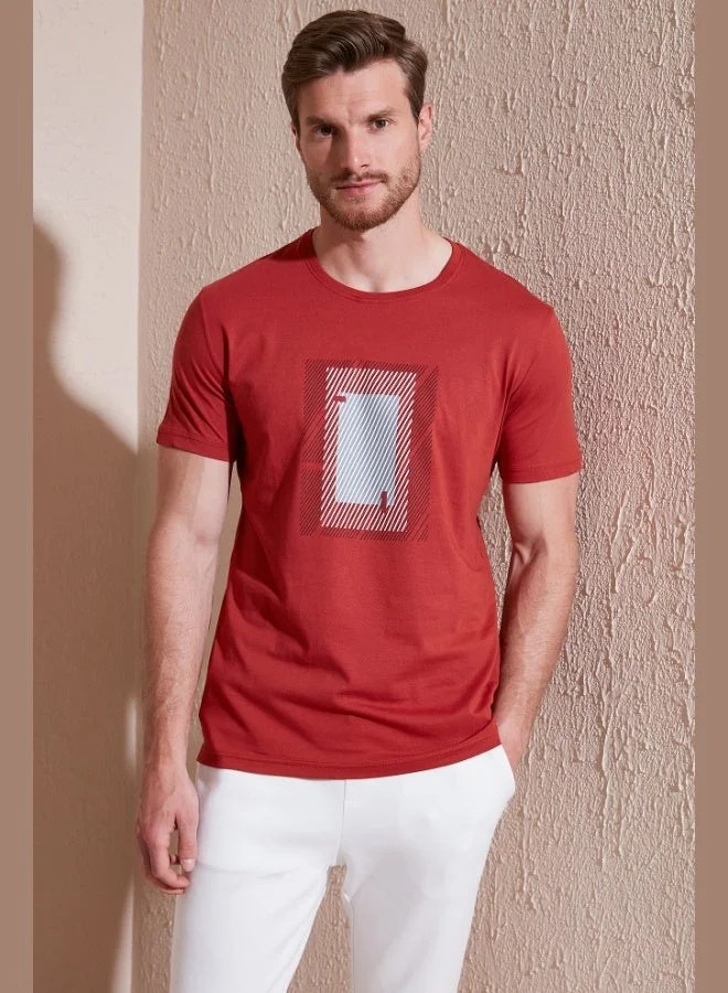 Buratti Buratti Cotton Slim Fit Crew Neck T Shirt Men's T SHIRT 646R7930