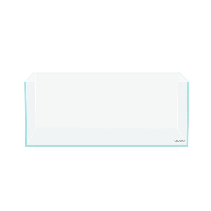 LANDEN 45S 5.4 Gal Shallow Tank, Shallow Fish Tank, Rimless Low Iron Tank W17.7Ã—D11Ã—H7.1 in(45x28x18cm); 5mm Thickness Aquascape Fish Tank, Black Leveling Mat Included - Image 1