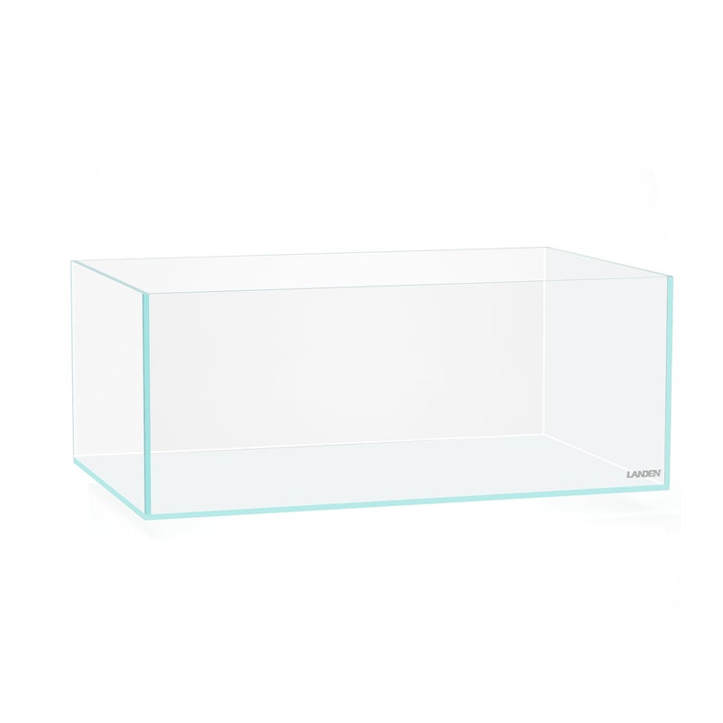LANDEN 45S 5.4 Gal Shallow Tank, Shallow Fish Tank, Rimless Low Iron Tank W17.7Ã—D11Ã—H7.1 in(45x28x18cm); 5mm Thickness Aquascape Fish Tank, Black Leveling Mat Included - Image 2
