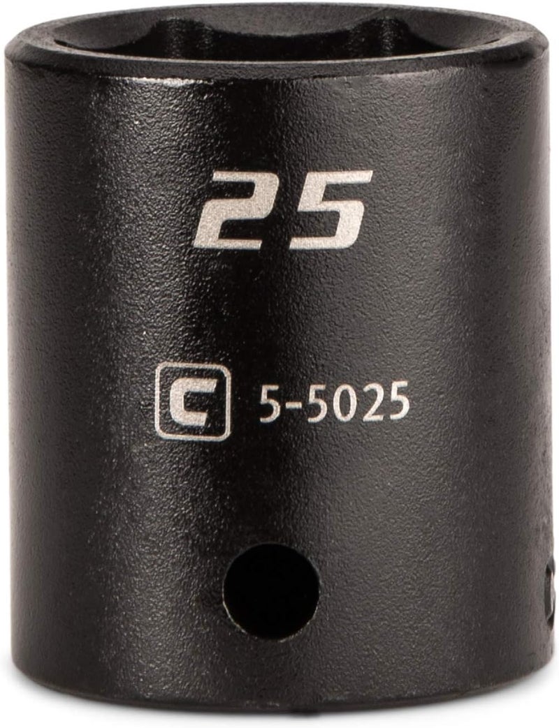 Capri Tools مفتاح تأثير ضحل، 1/2 بوصة، 6 نقاط، مقياس (25 مم) - Image 1