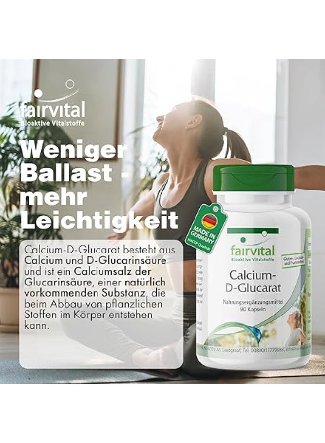 Fairvital Calcium D-Glucarate • 90 Capsules • 1500 mg Daily Dose • 195 mg Calcium • Detox & Hormone Balance Support • High Strength Formula • Quality-Tested • 100% Vegan • Made in Germany - Image 3
