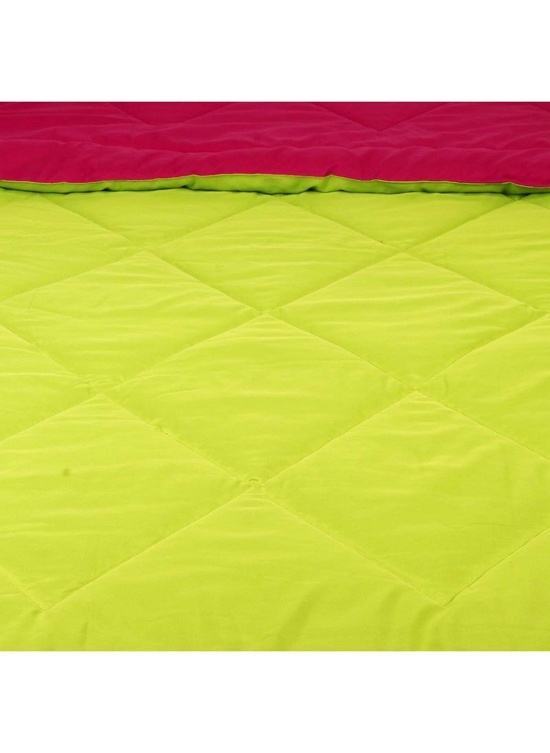SHOPINGTRADE SHOPINGTRADE Cotton Reversible Comforter Double Bed Pink Green 200 GSM  - Image 5