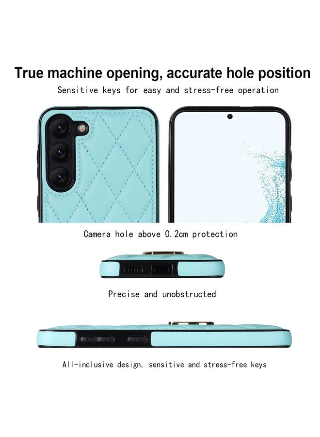 S-TOP Case For Samsung Galaxy S23 5G Rhombic PU Leather Phone Case with Ring Holder - Image 4