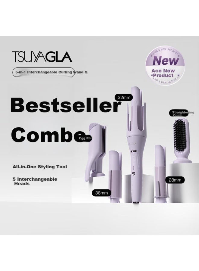 Tsuyagla Automatic Curling Iron Hair Styling Tools 3 In 1 Magic Spin Curl Big Wave Waver Curling Iron Negative Ion Hair Straightener Brush Teacher's Day Gift - Image 5