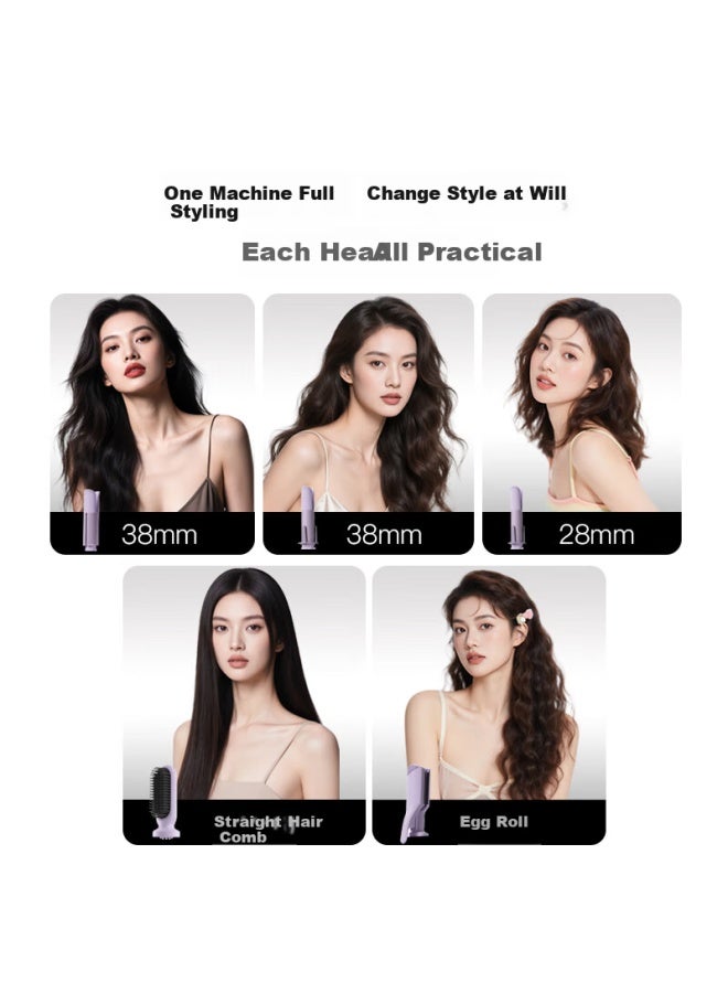 Tsuyagla Automatic Curling Iron Hair Styling Tools 3 In 1 Magic Spin Curl Big Wave Waver Curling Iron Negative Ion Hair Straightener Brush Teacher's Day Gift - Image 4
