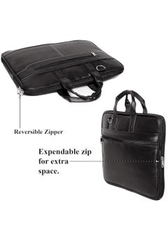 Bagneeds Men's Black Synthetic Leather Briefcase Best Laptop Messenger Bag Satchel for Men  - Image 4