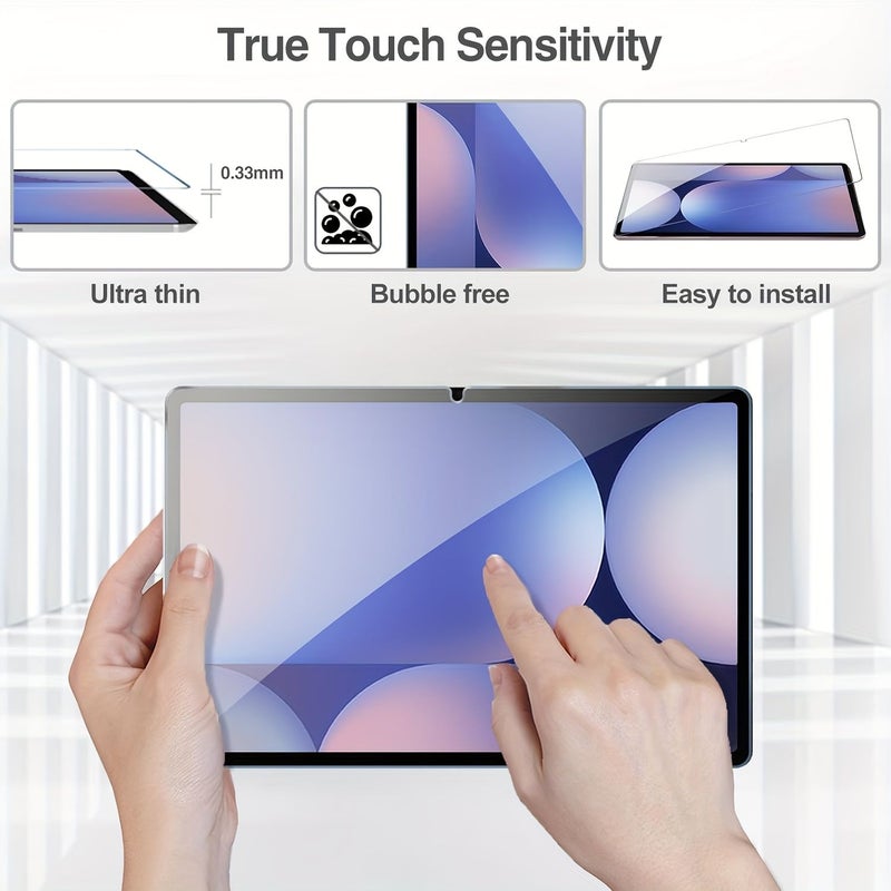 Pack Of 2 Tempered Glass HD Transparent Screen Protector For Galaxy Tab S10 Plus 2024 And Samsung 12.4 Inch Tablets - Image 5