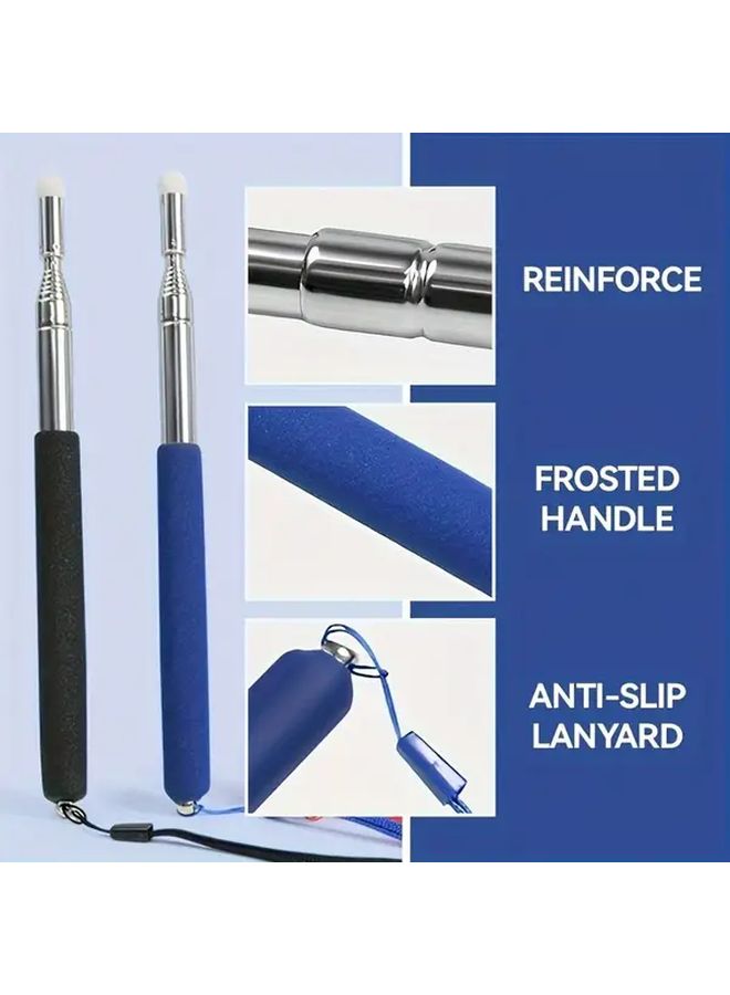 1 Meter Extendable Smart Whiteboard Marker System With 2 Retractable Teaching Pointers Black Frosted Tip Non Slip Grip Compatible With Smartboards Projectors Whiteboards For Classroom Conference Presentation - Image 1