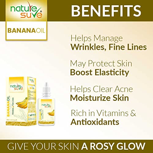 Nature Sure Banana Oil for Wrinkles and Fine Lines in Men & Women - 2 Packs (30ml Each) - Image 2