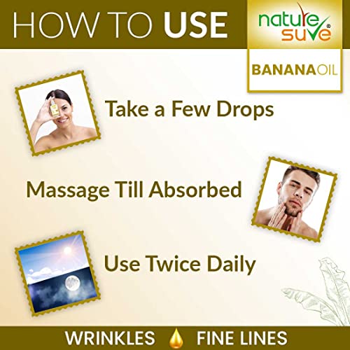 Nature Sure Banana Oil for Wrinkles and Fine Lines in Men & Women - 2 Packs (30ml Each) - Image 4