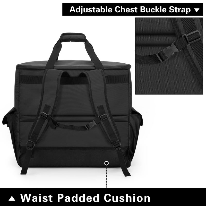 Trunab Computer Desktop Tower Carrying Case, PC Backpack for Computer Main Processor Case, Keyboard, Cable and Mouse, Earphone, Bag Only, Black - Image 4