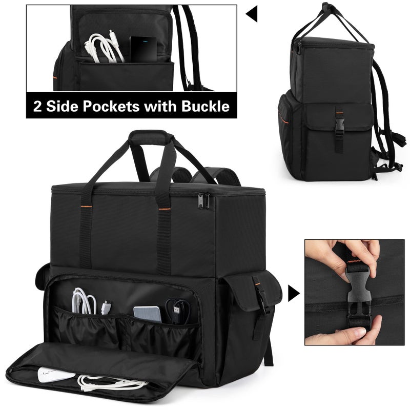 Trunab Computer Desktop Tower Carrying Case, PC Backpack for Computer Main Processor Case, Keyboard, Cable and Mouse, Earphone, Bag Only, Black - Image 2