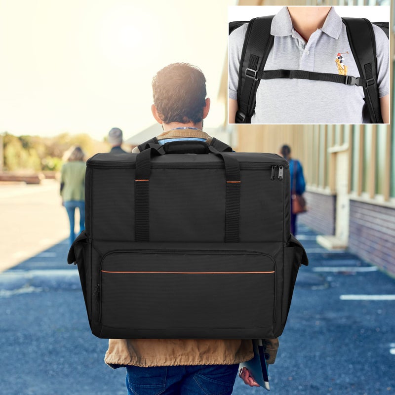 Trunab Computer Desktop Tower Carrying Case, PC Backpack for Computer Main Processor Case, Keyboard, Cable and Mouse, Earphone, Bag Only, Black - Image 5