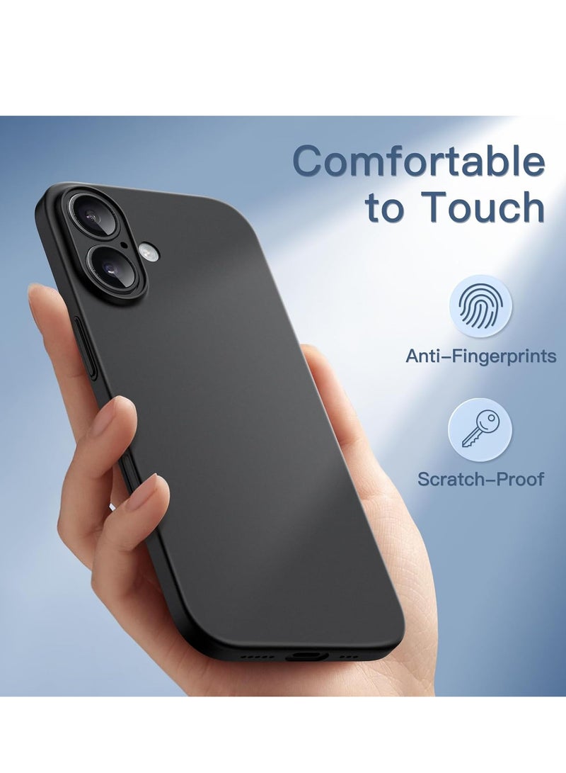 ELTRAZONE Ultra Slim Matte Black Case for iPhone 16 (6.1") – Lightweight, Minimalist Design with Full Camera Lens Protection - Image 5