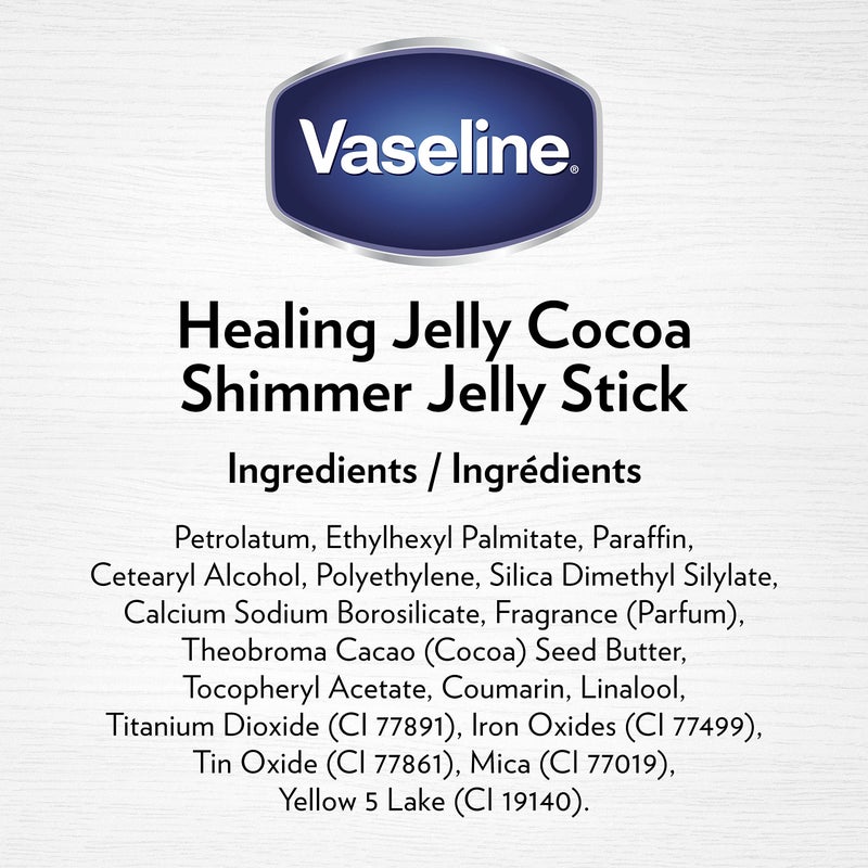 Vaseline Rich Moisturizing Healing Jelly Cocoa Butter, 13 oz Bundled with Cocoa Shimmer Stick, 1.4 oz. Provides Radiant and Shimmering Moisturized Skin with Pleasant Scent - Image 4