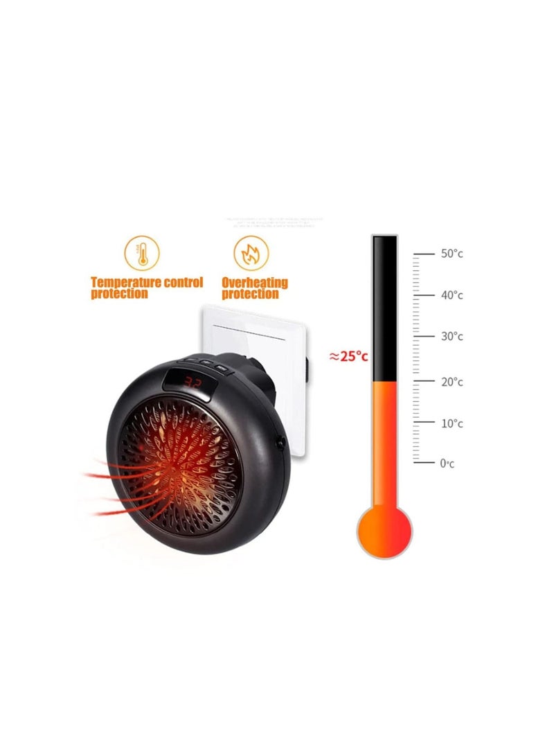 Circular Handy Heater for Wall Outlet