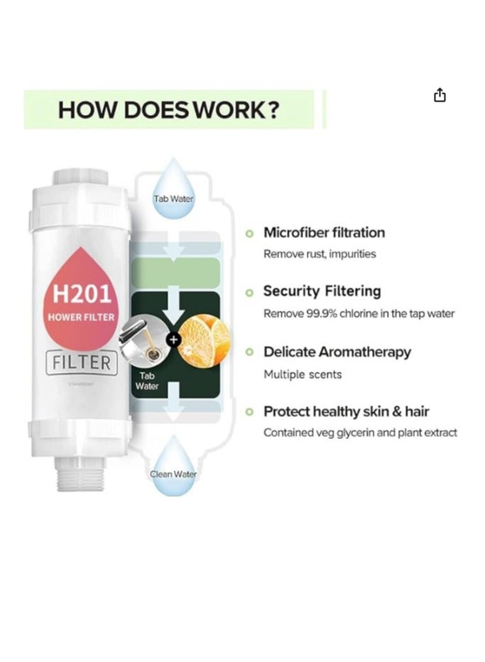 OASIS-TH Vitamin C Shower Filter, Tasteless mother and baby Showerhead Filter, for Clean & Filtered Bath Water Cherry - Image 3