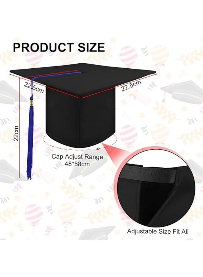 Graduation Cap with Tassel for High School and College Plastics Grad Graduation Cap Adjustable Unisex Adult Graduation Cap Topper Plastics Board Graduation Ceremony Hat Graduation Party Ceremony - Image 2