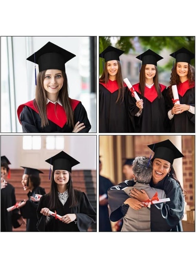 Graduation Cap with Tassel for High School and College Plastics Grad Graduation Cap Adjustable Unisex Adult Graduation Cap Topper Plastics Board Graduation Ceremony Hat Graduation Party Ceremony - Image 5