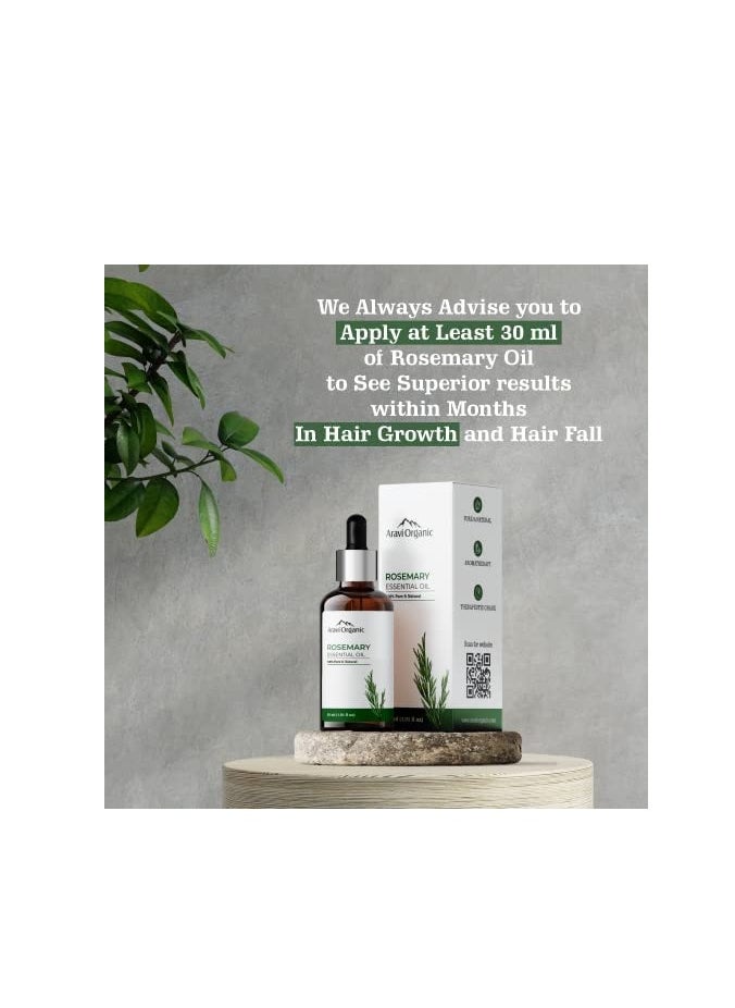 Aravi Organic Aravi Organic Cold Pressed Castor Oil Extra Virgin 200ML Coconut Oil 200ML Rosemary Essential Oil 15ML Pack of 3  - Image 4