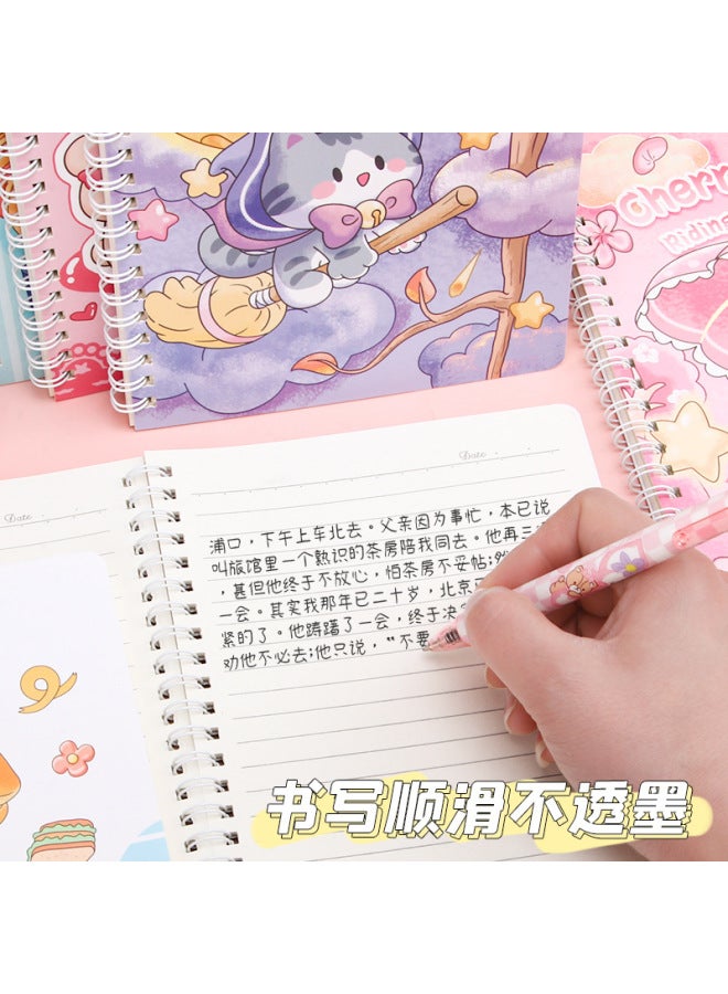 HELPS Creative Cartoon A5 Coil Book High-looking Student Thickened Horizontal Line Book Loose-leaf Notepad Notes Journal Book - Image 3