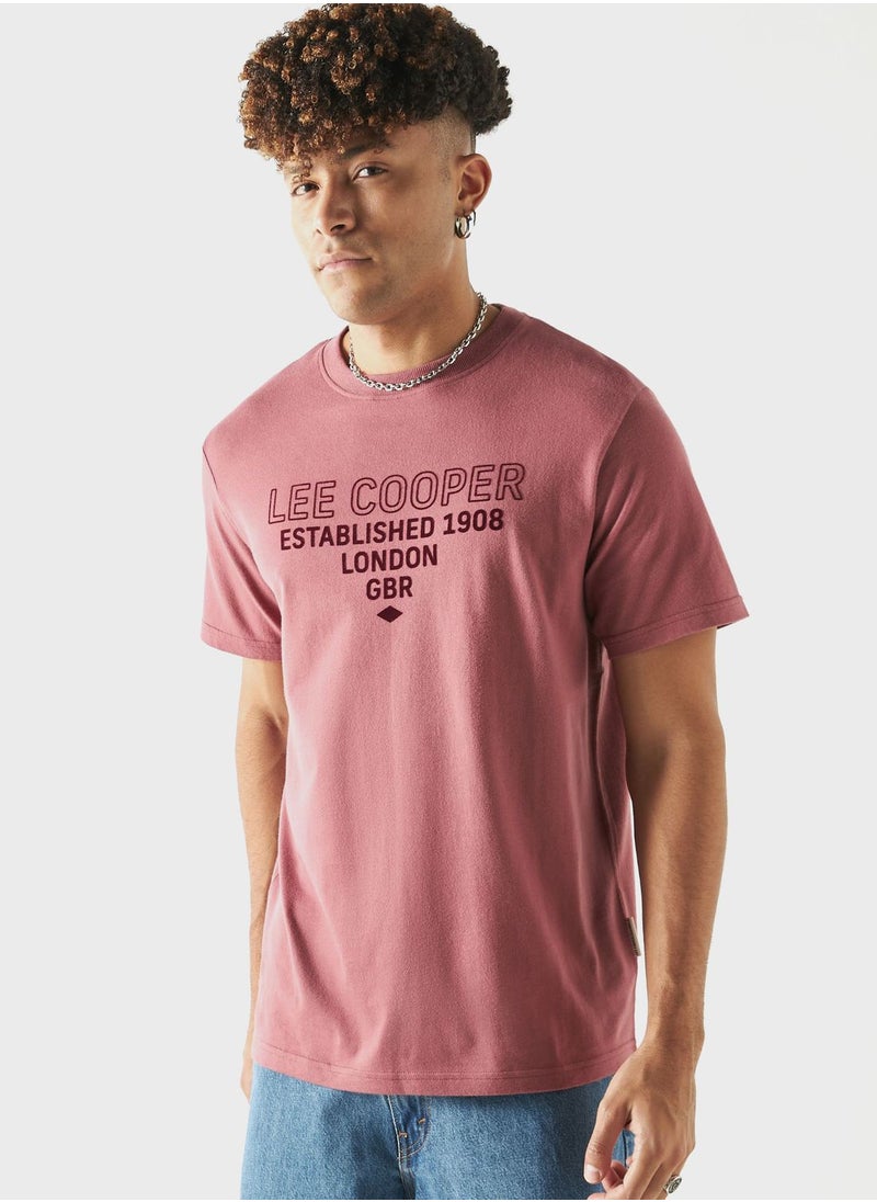 Lee Cooper - Slogan Crew Neck T-Shirt - Image 1